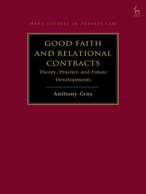 cover image of Good Faith and Relational Contracts, Volume 1